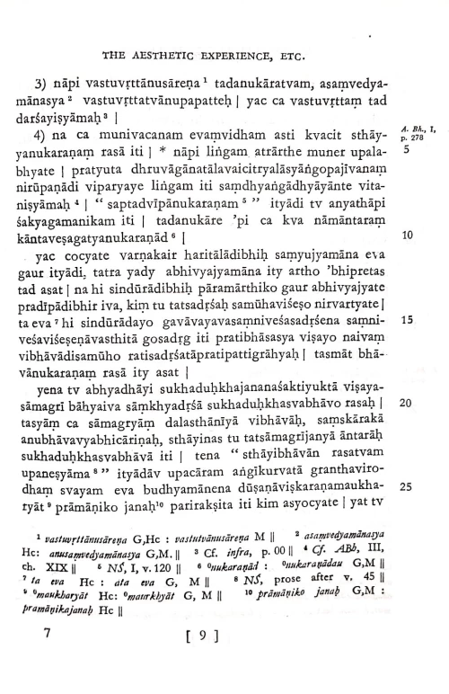 The Aesthetic Experience According to Abhinava Gupta